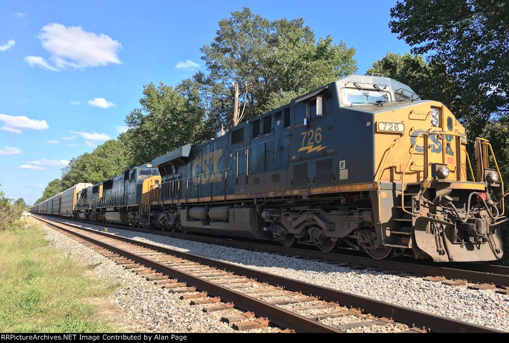 CSX 726, 4549, and 8540